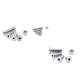 Juego de 440 tornillos hexagonales de cabeza Allen M3 M4 M5 de acero inoxidable con cabeza avellanada plana de acero inoxidable, kit de surtido de tornillos y tuercas
