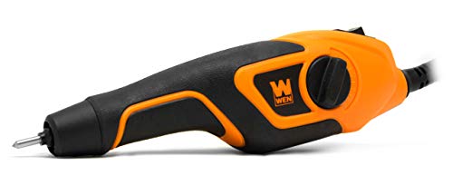 WEN 21D Grabador con punta de carburo de profundidad variable para madera y metal, ligero, velocidad variable, compacto, naranja