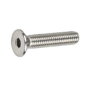 moopw Cabeza plana Pernos Allen - M3 M4 Avellanado Tornillo Allen 304 Acero inoxidable Copa plana Tornillo cabeza hexagonal Tornillos para metales