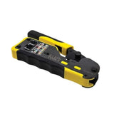 Klein Tools VDV226-110 crimpadora de cables de datos modulares de carraca / pelacables / cortador de cables para conectores RJ11/RJ12 estándar, RJ45 de paso
