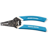 Klein Tools K11095 Klein-Kurve - Pelacables y cortador, para cable trenzado sólido de 8-18 AWG y 10-20 AWG, azul/blanco
