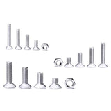 Juego de 440 tornillos hexagonales de cabeza Allen M3 M4 M5 de acero inoxidable con cabeza avellanada plana de acero inoxidable, kit de surtido de tornillos y tuercas