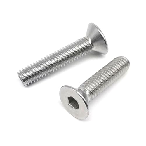 WQOTHHZR M1.6 304 A2 Hexagonal de Acero Inoxidable Cabeza con Conector Hexagonal Plano avellanado Allen Perno máquina para Tornillos Tornillos para carpintería