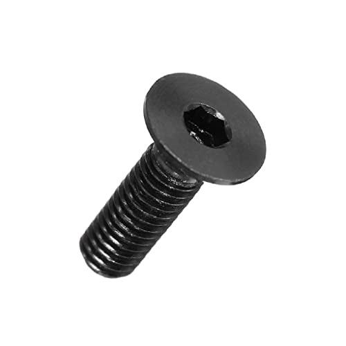 20 tornillos planos M3 7075 de aleación de aluminio, tornillos Allen hexagonales, cabeza plana (negro, 10 mm)