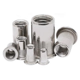 50 Uds. Tuerca de remache de acero inoxidable 304 M3 M4 M5 M6 M8 M10 M12 tuerca de remache avellanada plana inserto Rivnet Nutsert tornillos metálicos (Size : M6(50pcs))