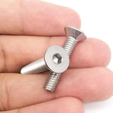 WQOTHHZR M1.6 304 A2 Hexagonal de Acero Inoxidable Cabeza con Conector Hexagonal Plano avellanado Allen Perno máquina para Tornillos Tornillos para carpintería