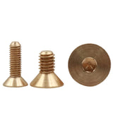 El tornillo 3 tornillos hexagonales de cabeza plana avellanada de latón Allen(M6 1.0 x 35mm)