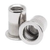 50 Uds. Tuerca de remache de acero inoxidable 304 M3 M4 M5 M6 M8 M10 M12 tuerca de remache avellanada plana inserto Rivnet Nutsert tornillos metálicos (Size : M6(50pcs))