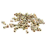 Tuercas Remachables, Kit de Tuercas Roscadas de Cabeza Plana Chapadas en Zinc de Color 100 Piezas Kit Surtido de Tuercas Remachadoras Accesorios de Hardware (M4 100 piezas)