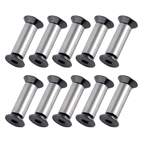 Saddgo - 10 piezas por lote de mango de cuchillo, remaches, tuerca de fijación de tornillo YFS con cabeza hexagonal plana, material de aleación