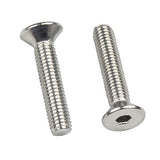 moopw Cabeza plana Pernos Allen - M3 M4 Avellanado Tornillo Allen 304 Acero inoxidable Copa plana Tornillo cabeza hexagonal Tornillos para metales