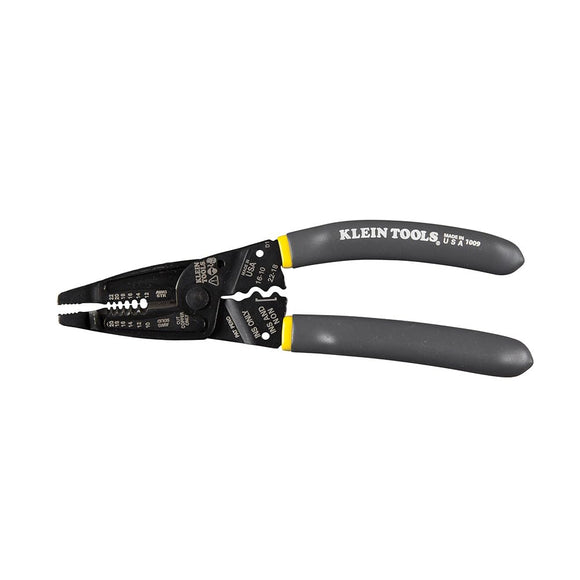 Klein Tools 1009 multiherramienta, pelacables, herramienta de prensado, cortador de alambre, herramienta eléctrica multiusos de nariz larga