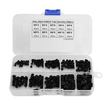 FTVOGUE 240 Surtido de tornillos de cabeza hexagonal Juego de caja de tornillos sin cabeza DIN916 M3-M8