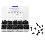 720 Piezas M3 Tornillos Allen De Cabeza Plana De Acero De Aleación Negra Kit Surtido De Tornillos Métricos Tornillos Allen Con Caja De Plástico Para La Industria De Maquinaria