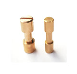 HAISDA - Remaches de latón para tornillos de corbía, cierres de alfiler, tornillos de mango de cuchillo para bricolaje, paquete de 10 (6 mm)