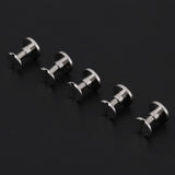 20 unids Latón Roscado Cabeza Plana Tuerca Clavos Remaches Tornillos Craft Correa de Cuero Mango Bolsa Accesorios(5mm)