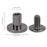 Juego De 50 Remaches De Cuero, Remaches De Encuadernación, Tornillos De Cabeza Plana De Cobre Puro, Remaches Para Uñas, Remaches De Cuero, Herramientas De Ajuste De 8 Mm (Color De La Pistola)