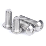 Tornillos M5 x 8 mm, tornillos y pernos de cabeza de botón M5-0.8 x 8 mm, tornillo de acero inoxidable, accionamiento de enchufe Allen, acabado brillante, rosca completa de máquina, 75 piezas