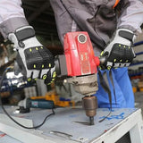 Guantes de trabajo OYEWRK, guantes de seguridad para protección contra cortes e impactos, ligeros y transpirables, de ajuste universal, para obras, mecanizado y más.