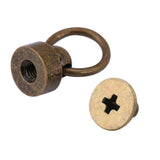 20PCS Conjuntos de Botón de Cabeza Redonda de Latón Remaches Leathercraft Bricolaje Artesanal de Cuero Metal Remache con Hebilla para la Correa del Cinturón Zapatos de Decoración (Bronce)