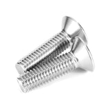 Tornillos de cabeza plana M4 x 18 mm, 75 tornillos de cabeza plana M4-0,7 x 18 mm, tornillo de cabeza plana de acero inoxidable 304, accionamiento de enchufe Allen, rosca completa, acabado brillante, cantidad 75