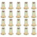 Tuercas Remachables, Kit de Tuercas Roscadas de Cabeza Plana Chapadas en Zinc de Color 100 Piezas Kit Surtido de Tuercas Remachadoras Accesorios de Hardware (M4 100 piezas)