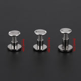20 unids Latón Roscado Cabeza Plana Tuerca Clavos Remaches Tornillos Craft Correa de Cuero Mango Bolsa Accesorios(5mm)