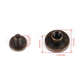 20Pcs Remaches de cuero planos Tornillos de fijación de Chicago Postes Kit de surtido para álbumes de fotos Álbumes de fotos Reparación de cuero(5mm)
