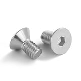 Tornillos de cabeza plana M3 x 6 mm, 100 tornillos de cabeza plana M3-0.5x6 mm, tornillo de cabeza plana de acero inoxidable 304, accionamiento de enchufe Allen, rosca completa, acabado brillante, cantidad 100