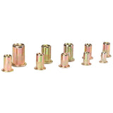 Kit Surtido de Tuercas de Remache de Acero Al Carbono de 300 Uds., Métrico de Superficie Chapado en Zinc de Color, Kit Ensamblado en Pulgadas