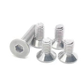 Tornillos de cabeza plana M5-0,8 x 14 mm, acero inoxidable 18-8 (304), acabado brillante, accionamiento de enchufe Allen, tornillos de máquina de tornillos hexagonales interiores, 50 unidades