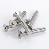 M6-1.0 Tornillos de cabeza plana, acero inoxidable A2-70, DIN 7991, llave Allen, M6 x 16mm (25 PCS)