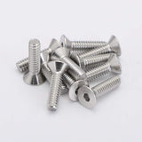M6-1.0 Tornillos de cabeza plana, acero inoxidable A2-70, DIN 7991, llave Allen, M6 x 16mm (25 PCS)