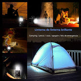 AUSEIN Luz de Camping, 6+1 Led Linterna Solar Linterna Recargable, Lámpara Exterior - Impermeable, Plegable y portátil para emergencias, Pesca,Senderismo,Exterior e Interior