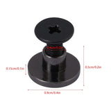 20 unids/set postes de tornillo plano de latón cabeza de remache cinturón remaches cabeza de perno para equipaje cuero artesanía tripulación clavo remache 5mm 8mm negro (5mm)