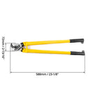 QWORK - Cortador de cables cortados de 24 pulgadas, para cable de acero suave y duro, cuerda de alambre