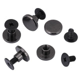 20 piezas Latón Cabeza plana Correa Correa Remaches Tornillo para zapatos Bolso Artesanía en cuero 5 mm 8 mm, Latón durable Rosca Tuerca plana Clavos Remaches Tornillos Herramientas (5 mm)
