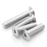 Tornillos de cabeza plana M6 x 30 mm, 30 tornillos de cabeza plana M6-1.0 x 30 mm, tornillo de cabeza plana de acero inoxidable 304, accionamiento de enchufe Allen, rosca completa, acabado brillante, cantidad 30