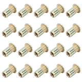 Tuercas Remachables, Kit de Tuercas Roscadas de Cabeza Plana Chapadas en Zinc de Color 100 Piezas Kit Surtido de Tuercas Remachadoras Accesorios de Hardware (M4 100 piezas)