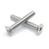 Tornillos de cabeza plana M5-0,8 x 14 mm, acero inoxidable 18-8 (304), acabado brillante, accionamiento de enchufe Allen, tornillos de máquina de tornillos hexagonales interiores, 50 unidades