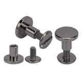 Juego De 50 Remaches De Cuero, Remaches De Encuadernación, Tornillos De Cabeza Plana De Cobre Puro, Remaches Para Uñas, Remaches De Cuero, Herramientas De Ajuste De 8 Mm (Color De La Pistola)