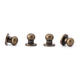 20 Unids Clavo Remache, Bronce Botón de Cabeza Redonda Tornillos de Botón DIY Accesorios de Artesanía de Cuero para el Cinturón Bolso Monedero, 8x6mm