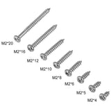 Tornillos autorroscantes, 800pcs Tornillos autorroscantes de la carpintería de la cabeza de la impulsión cruzada M2 4mm/5mm/6mm/8mm/10mm/12mm/16mm/20mm con la caja Tornillos de Cabeza Redonda