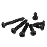 Tornillos de cabeza de botón, 500PCS M3 Tornillos autorroscantes de cabeza de botón cruzado Conjunto de surtido de sujetadores con pernos de cabeza de caja de plástico(Black carbon steel)