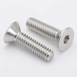 M6-1.0 Tornillos de cabeza plana, acero inoxidable A2-70, DIN 7991, llave Allen, M6 x 16mm (25 PCS)
