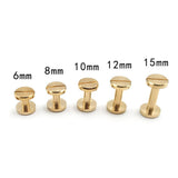 Remache de Tornillo de 10 Mm, Cabeza Plana Redonda Resistente, Juego de 50 Remaches de Encuadernación Multiusos para Manualidades (10x10mm)