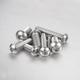M8-Tornillos de cabeza de botón de 1,25 x 20 mm Tornillos de cabeza hexagonal de acero inoxidable 304 (A2-70) Tornillos de accionamiento Allen totalmente roscados, paquete de 30