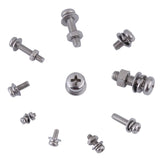 Tornillos transversales, Paquete de 400 piezas M2 M2.5 M3 M4 M5 plana Cruz cabeza tornillos de cabeza y tuercas hexagonales arandela para la máquina de sujeción