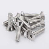 M6-1.0 Tornillos de cabeza plana, acero inoxidable A2-70, DIN 7991, llave Allen, M6 x 16mm (25 PCS)