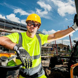 Guantes de trabajo OYEWRK, guantes de seguridad para protección contra cortes e impactos, ligeros y transpirables, de ajuste universal, para obras, mecanizado y más.
